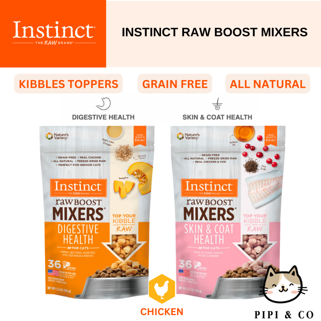 INSTINCT RAW BOOST MIXER GRAIN FREE FOOD TOPPER CAT FOOD BOOSTER FOR