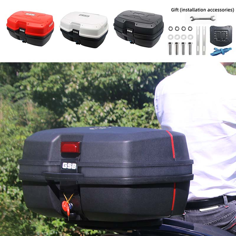 GSB Box 47L Motorcycle waterproof motorcycle box rider Storage Top Box