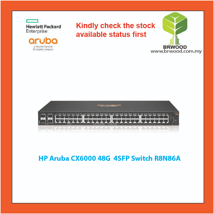 HP Aruba R8N86A: CX6000 48G C/W 4 SFP Switch | Shopee Malaysia