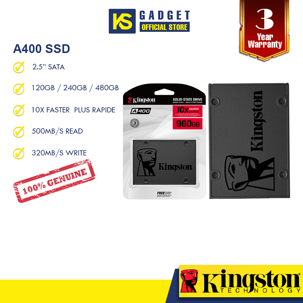 Kingston 480gb a400 on sale ssd