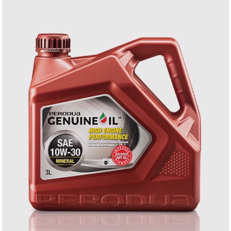 PERODUA GENUINE OIL SAE 10W-30 ENGINE OIL MINERAL 10W30 API SL MINYAK ...