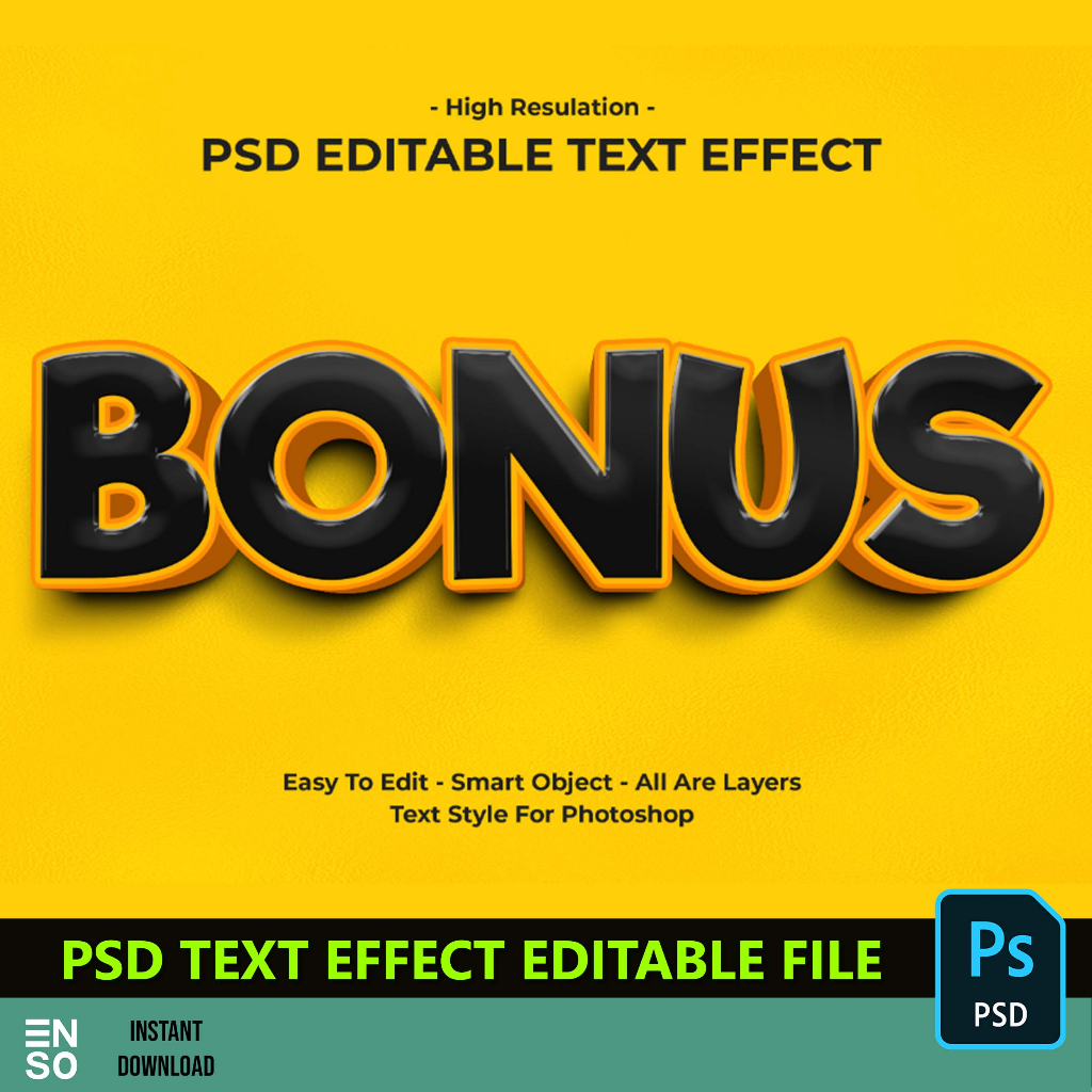 PSD Text Effect Stylish Text | Editable Text Logo | Creative Colorful ...