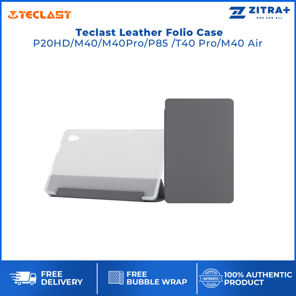 Custodia Sottile In Pelle PU Per Teclast P20HD / M40 Pro | Cover Folio Magnetica Leggera E Protettiva, Nero