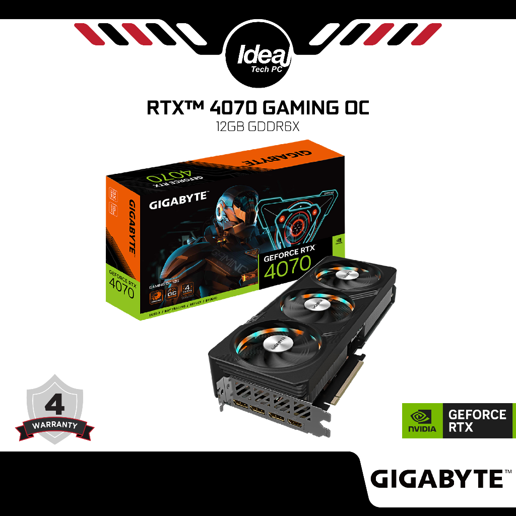Gigabyte GeForce RTX 4070 GAMING OC 12G GDDR6X | Graphics Card | Shopee ...