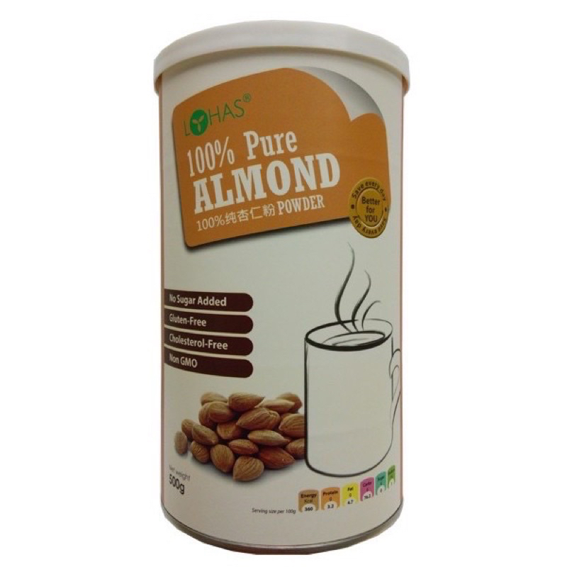 Lohas 100% Pure Almond Powder (Gluten Free) 500g 纯杏仁粉 (不含麦麸) | Shopee ...