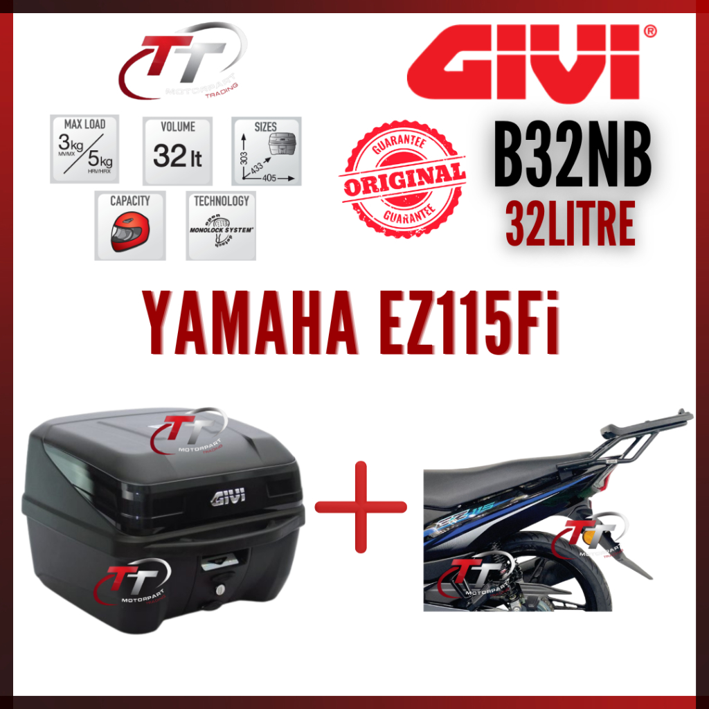 GIVI E115F Monorack Suitcase Kit – Top Bag Mount For Motorcycles, Original Italian Quality