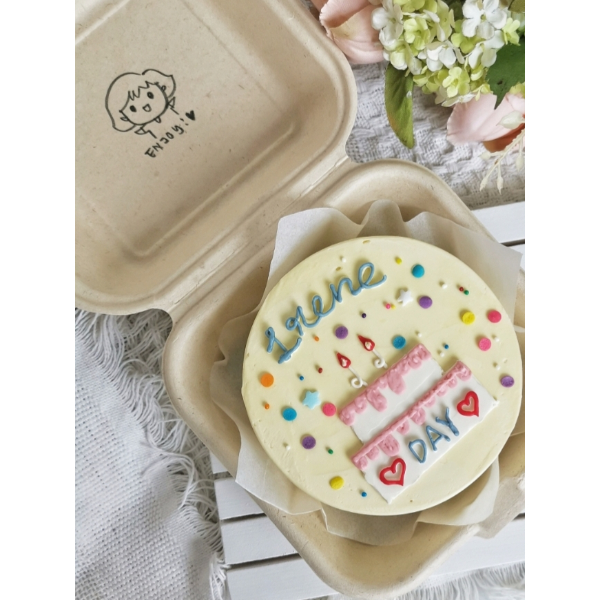 25/ 50 psc 4 Inch recyclle Small Bento Cake Box/Paper box/Box burger