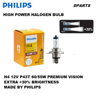 Tuning 12V H4 Car Bulb Vision 30 Upgrade, Philips