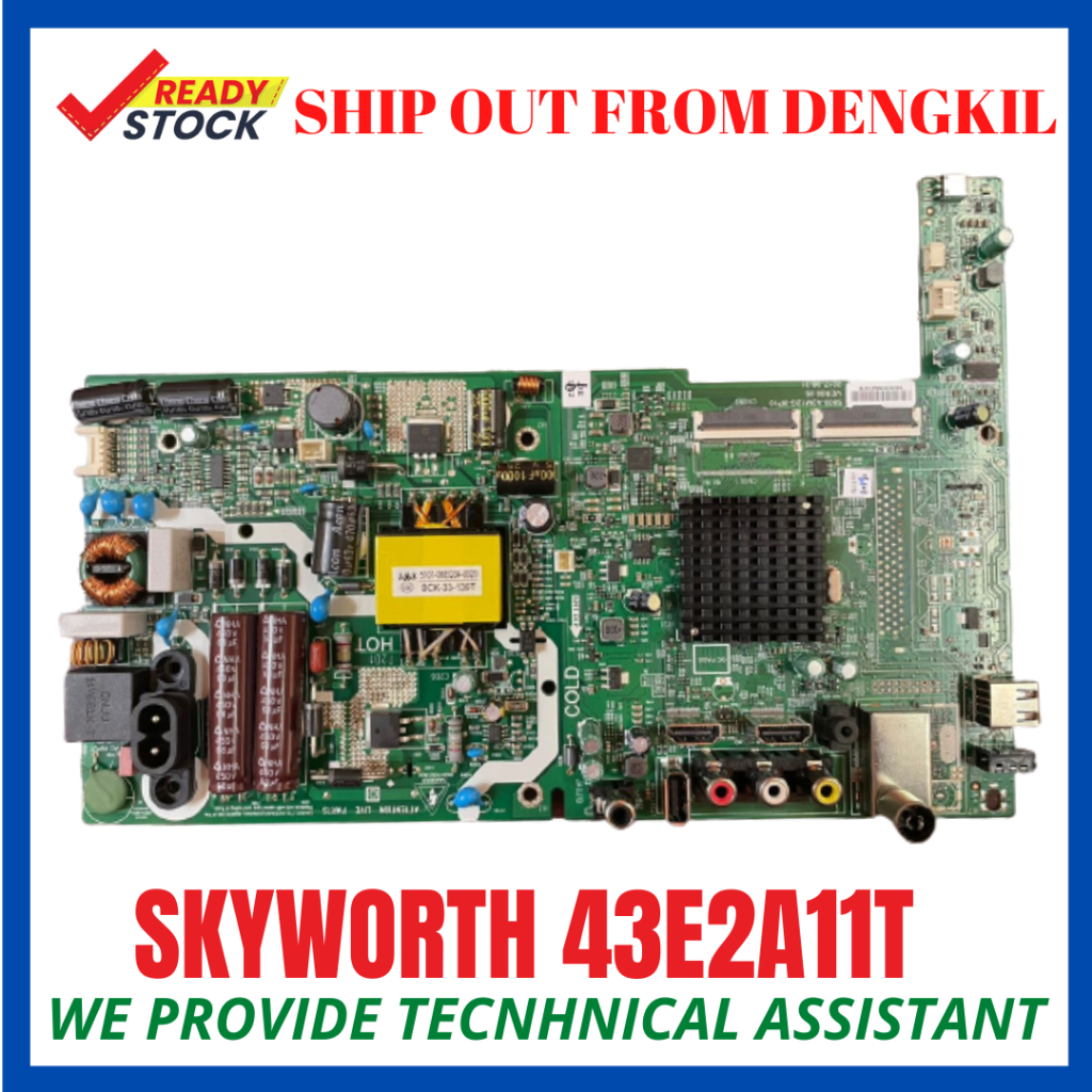 Skyworth 43E2A11T AIO Board Power board Mainboard Power Supply Board Ready Stock Shopee Malaysia