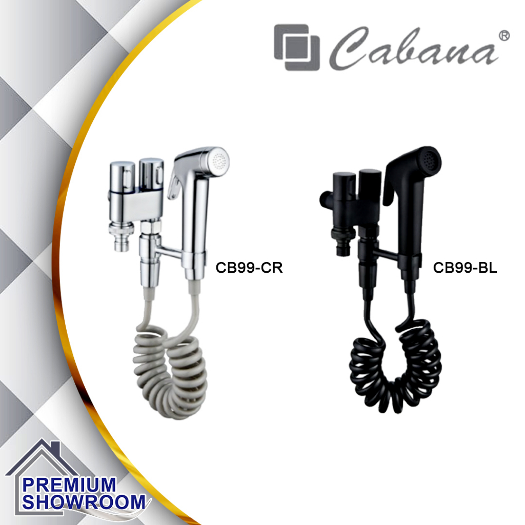 Cabana Bidet Bathroom/Toilet Bidet c/w 2 Way Hose Bib Tap CB99--CR / CB99-BL