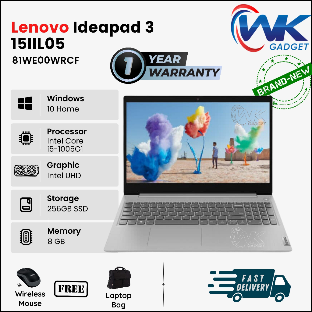 Lenovo IdeaPad 3 15IIL05 - 81WE00WRCF 15.6'' Touch Laptop ( I5-1005G1 ...
