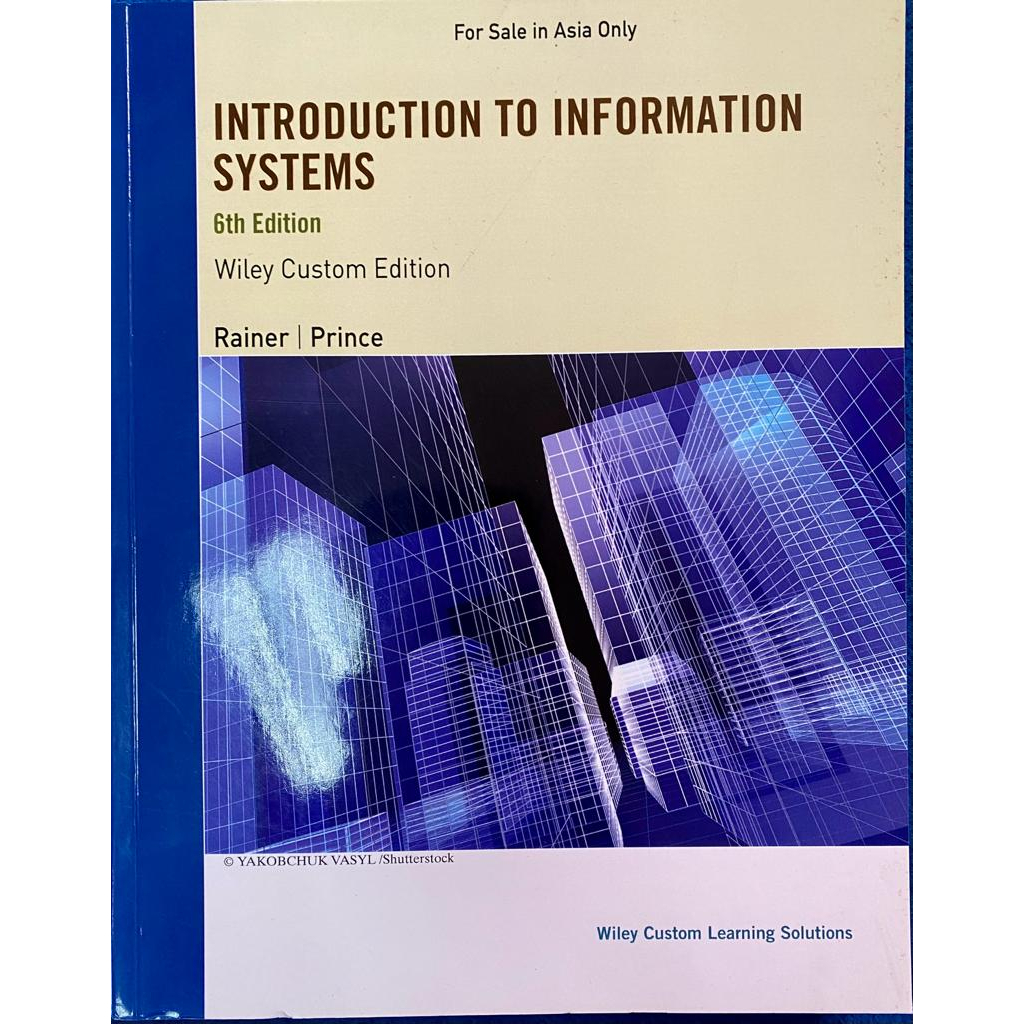 Introduction to Information systems 6th Rainer Wiley | Shopee Malaysia