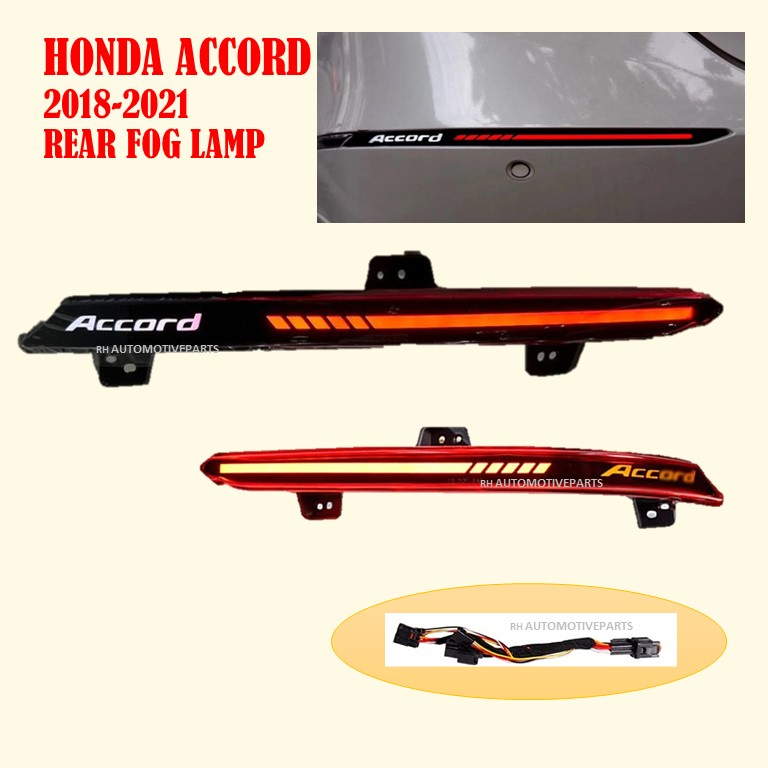 Honda Accord LED Reflector Rear Bumper Tail Light 2018 2019 2020 Brake