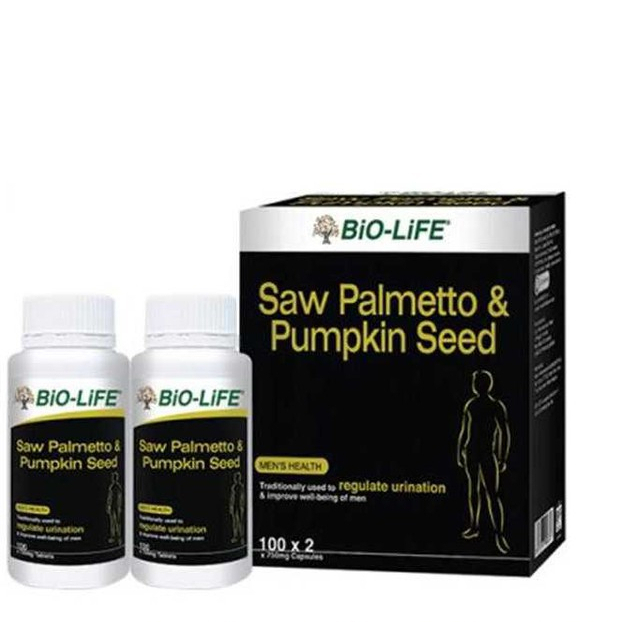 BioLife Saw Palmetto & Pumpkin Seed (2x100's)+Free (30's)+Free Bio