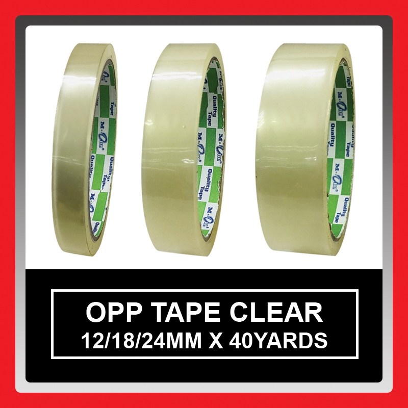 M-one Opp Tape Clear 12mm X 35m , 18mm X 35m , 24mm X 35m | Shopee Malaysia