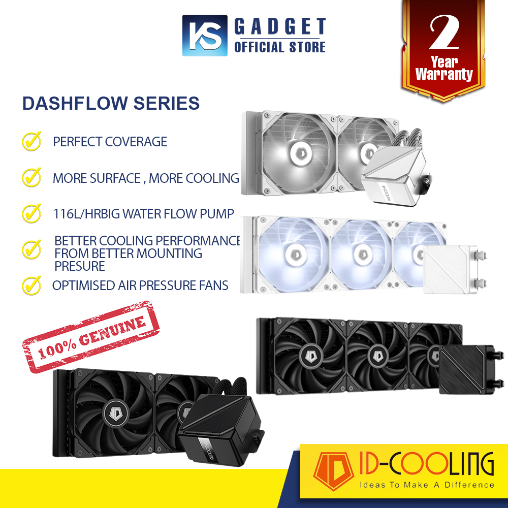 IDCOOLING DASHFLOW 240 / 360 Basic Water Cooling Black / White [ 2