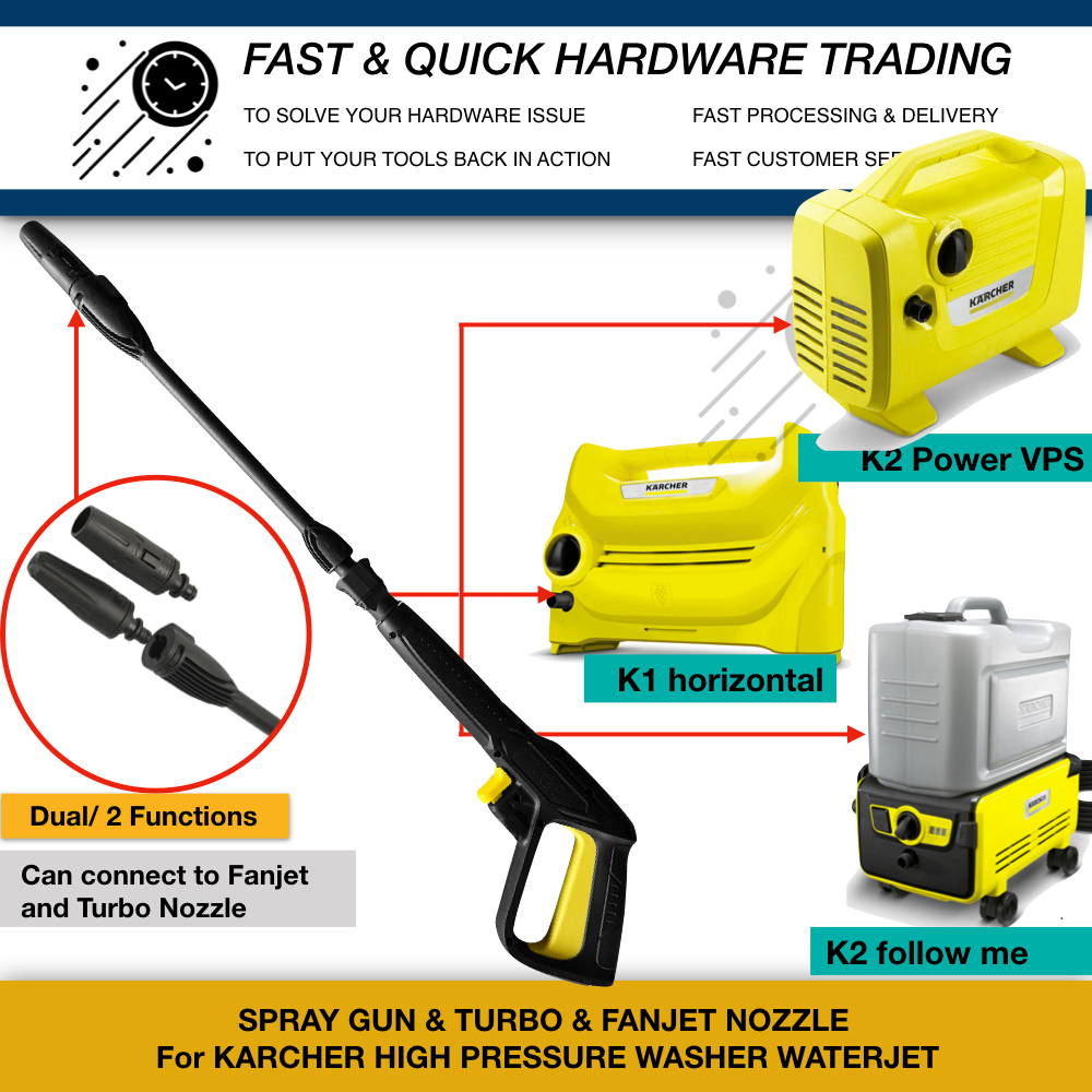 KARCHER K1 K 2 POWER PRESSURE WASHER WATERJET SPARE PART ALAT GANTI K1