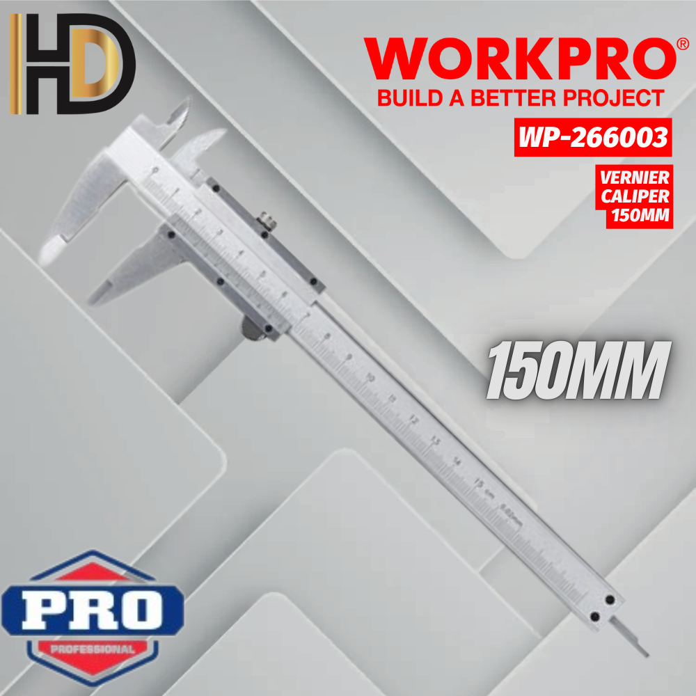 WORKPRO Vernier Caliper 150MM 6" / Stainless Steel Caliper / WP266003