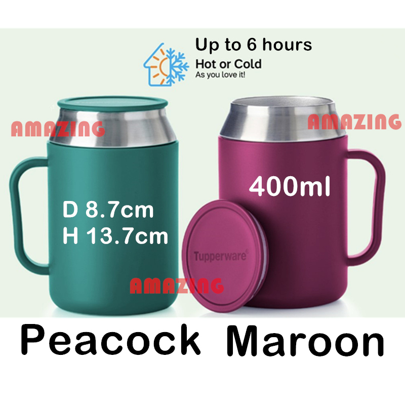 Tupperware Insulated Mug 400ml/ Coffee Mug/ Office Mug/ Flask thermal
