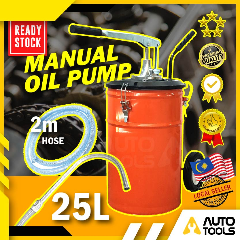 25L Manual Hand Operated Gear Oil Transmission Oil Pump With Hose For   My 11134207 7qul6 Lfvim997cbsaa5