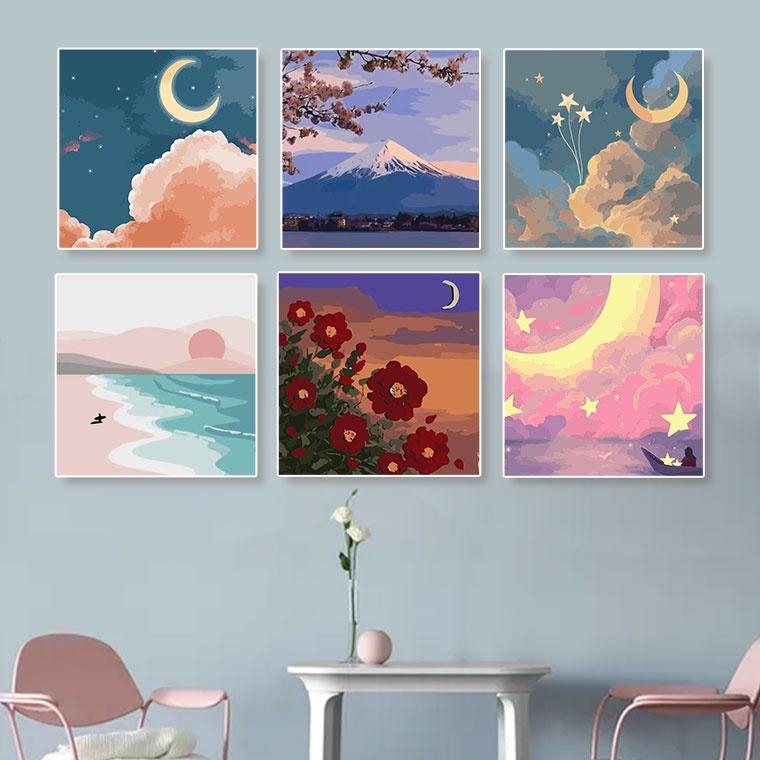 Paint by number canvas painting Decorative hanging picture DIY number