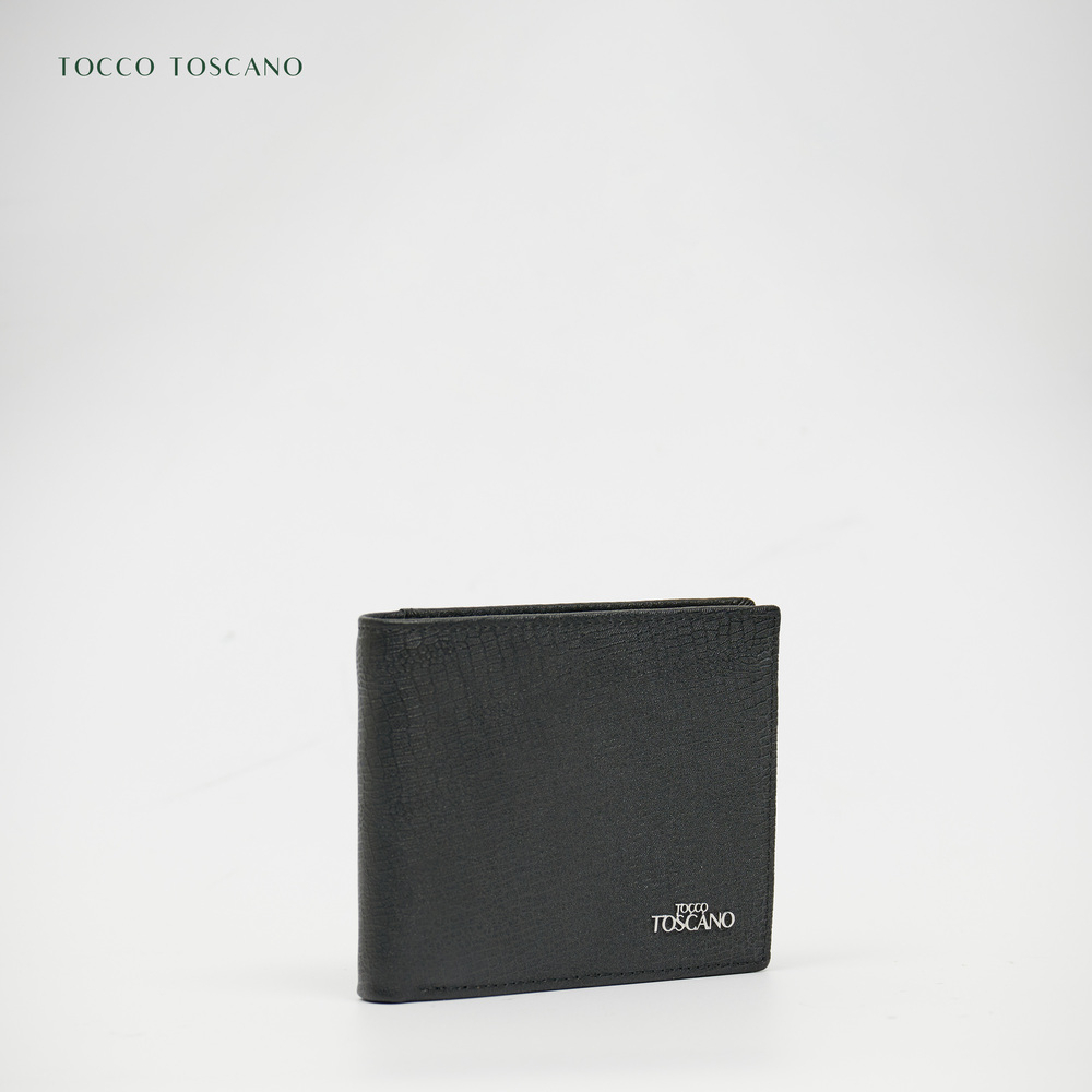 Toscana Trifold Leather Wallet Black