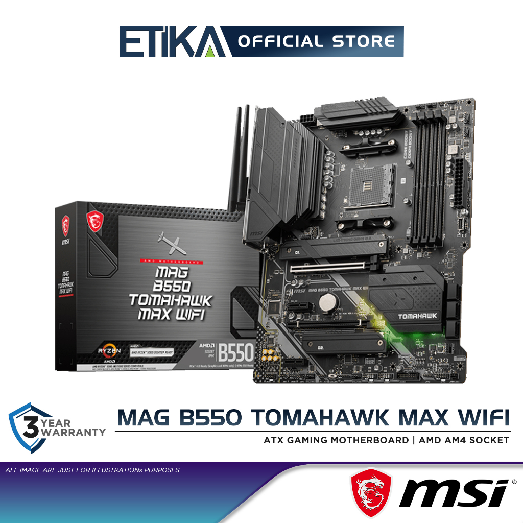 MSI MAG B550 Tomahawk Max WiFi | ATX Gaming Motherboard | AMD B550 ...