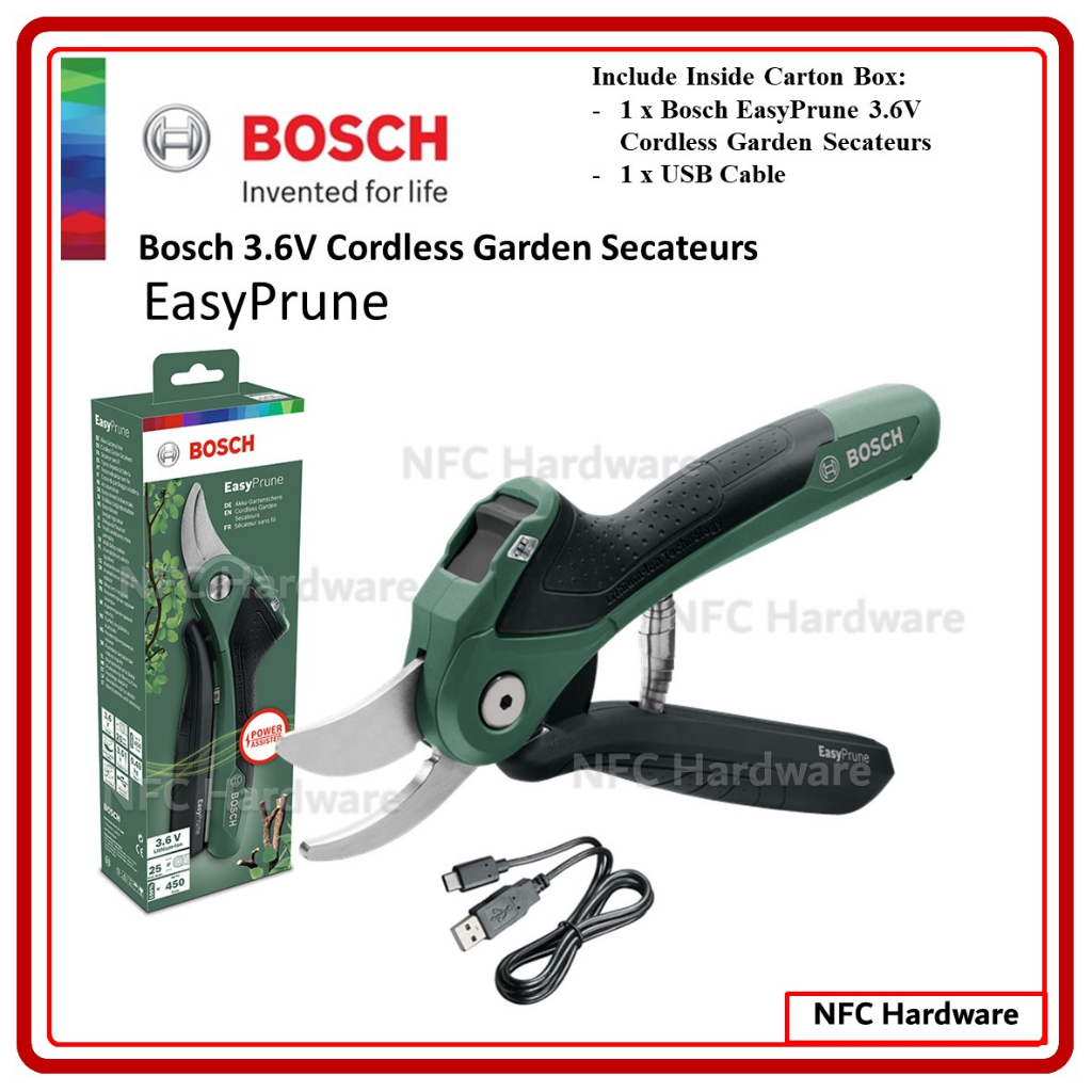 BOSCH Cordless Garden Secateurs EasyPrune