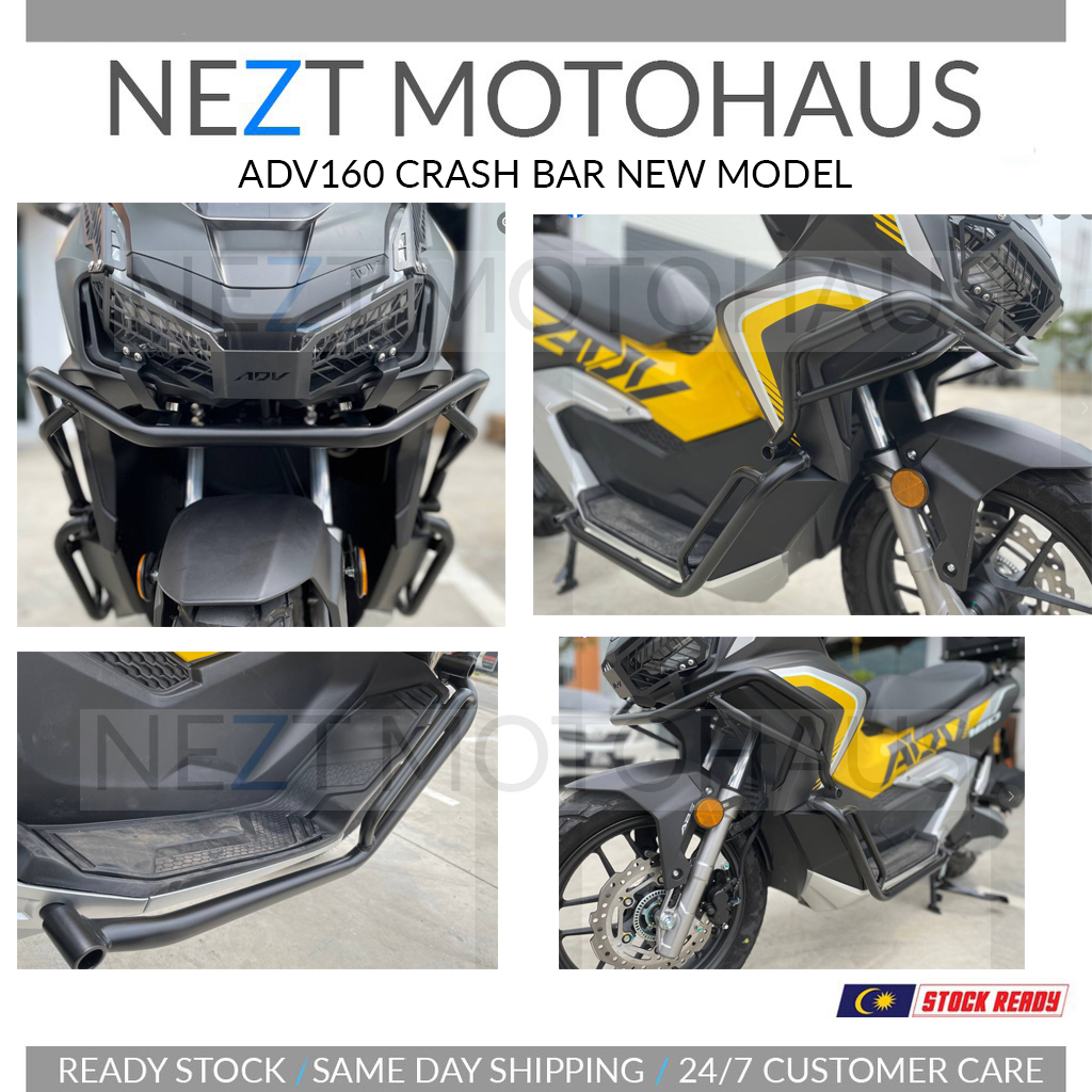 HONDA ADV160 CRASH BAR ANTI FALL SLIDER NEW MODEL FITTING EMS / RAPIDO ...