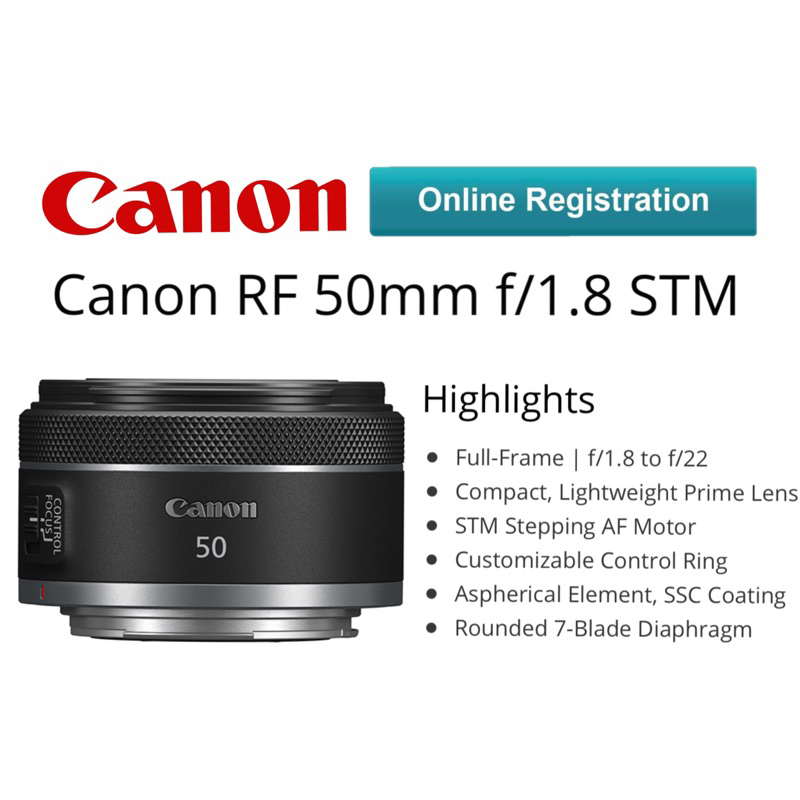 (CANON MALAYSIA SET)CANON RF 50mm F/1.8 STM ORIGINAL (1 YEARS WARRANTY ...
