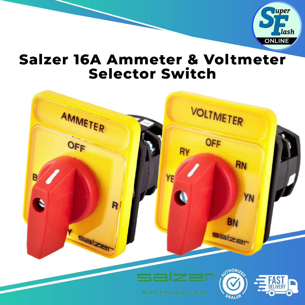 Salzer 16A Ammeter/Voltmeter Selector Switch Shopee Malaysia
