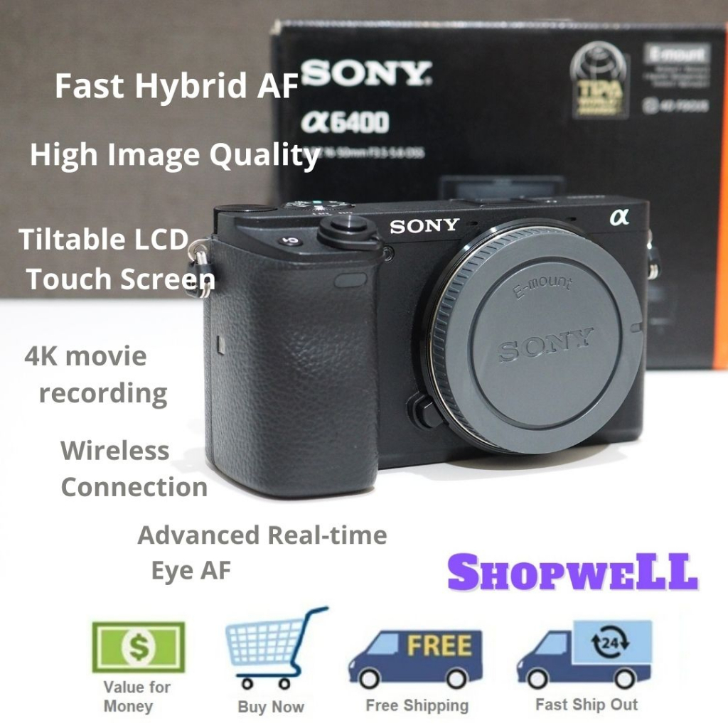 Sony a6400 Body Only Digital APSC Mirrorless Camera Used Kamera Set