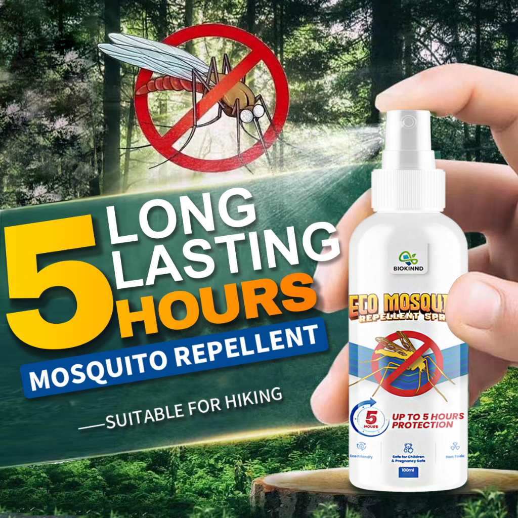 BIOKINND Eco Mosquito Water Based Repellent Spray (100ml) Natural