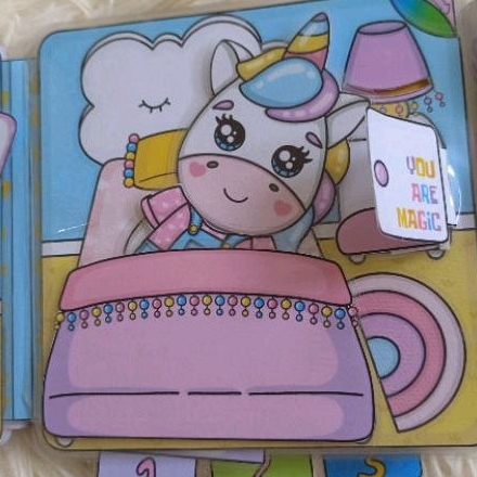 unicorn paper doll busy book | Shopee Malaysia
