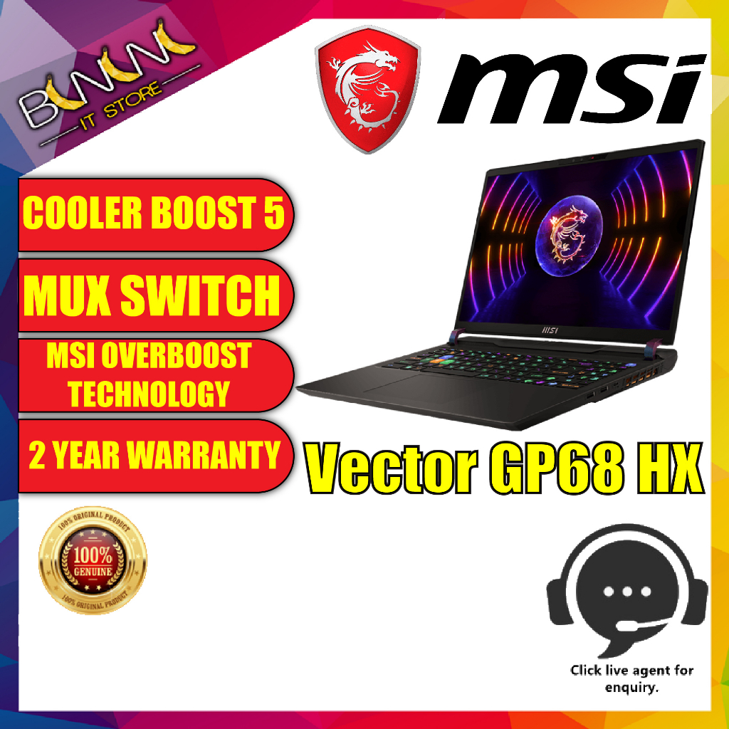 Msi Vector Gp68 Hx Vector Gp68 Hx Gaming Laptop Shopee Malaysia