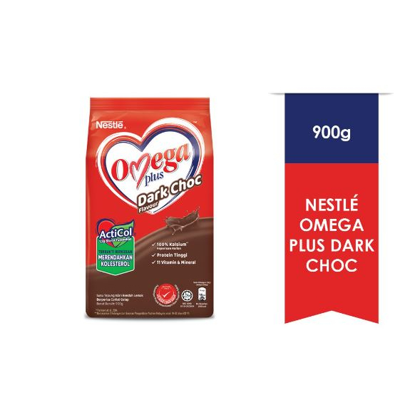 Nestle Omega Plus Dark Chocolate Milk Powder (900g) [Exp. date 202309