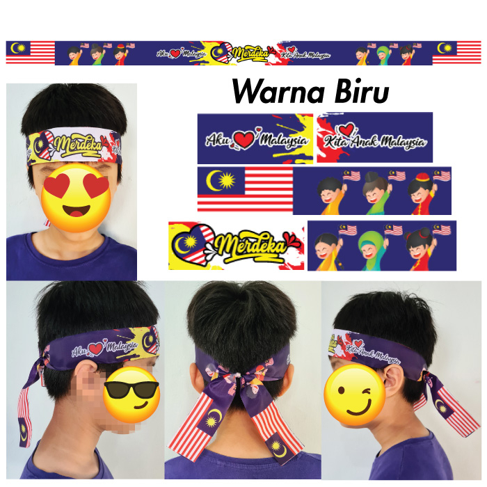 Jalur gemilang Headband Merdeka Bendera Malaysia Flag Kain Ikat Kepala ...