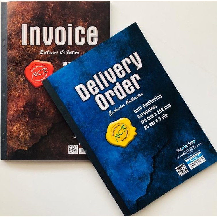 SBS NCR Delivery Order & Invoice Book, Carbonless 3 plies with