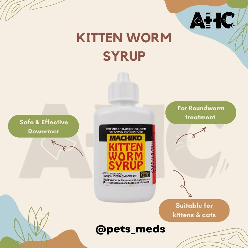 Machiko Kitten Deworming Syrup 35ml // Ubat Cacing Kucing 35ml | Shopee ...