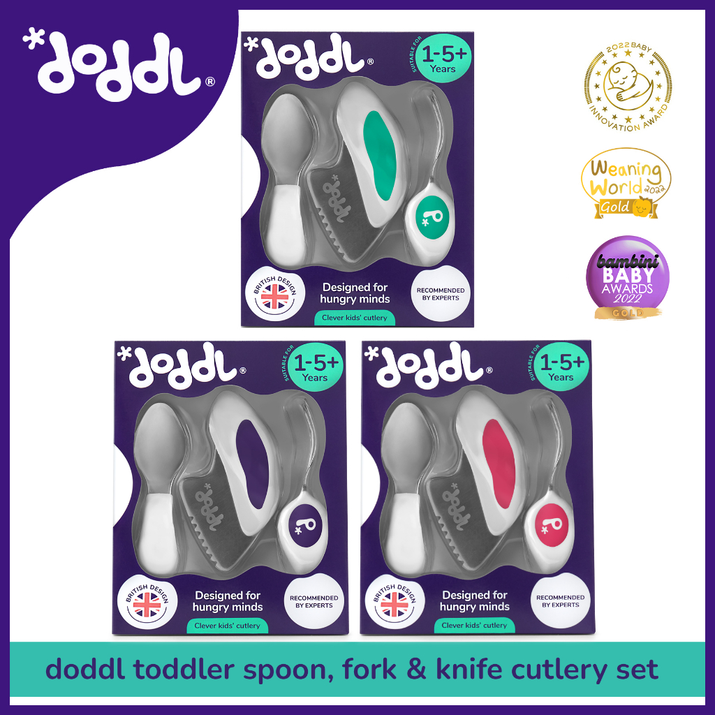 doddl Toddler Spoon Fork And Knife Cutlery Set Shopee Malaysia