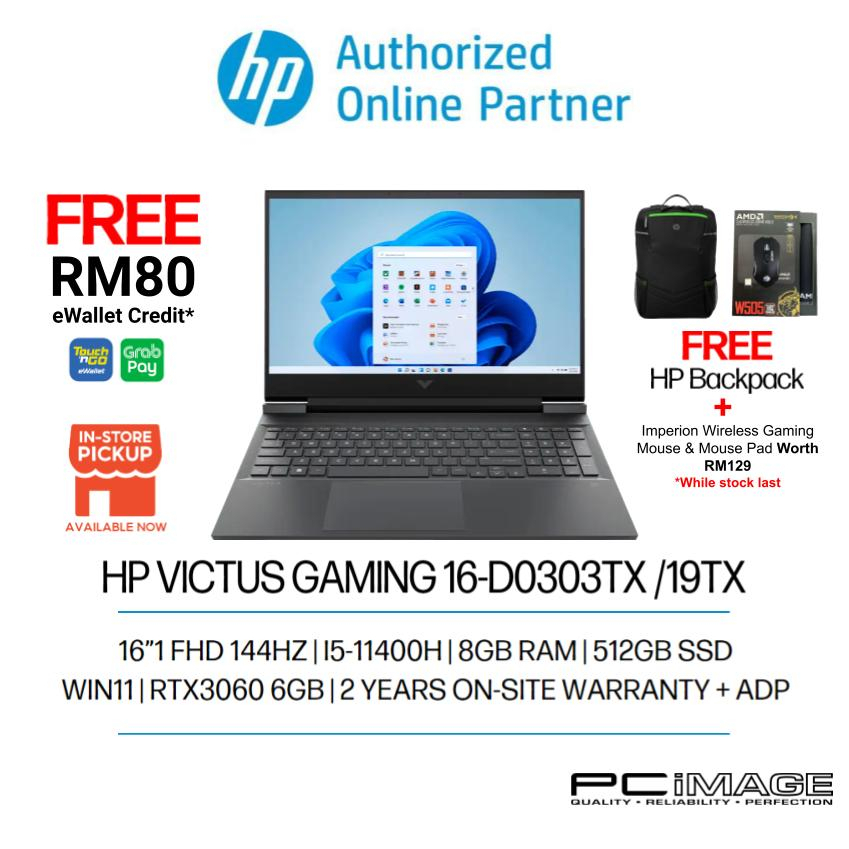 HP VICTUS GAMING 16D0303TX / 16D0319TX (I511400H/8GB/512GB/RTX3060