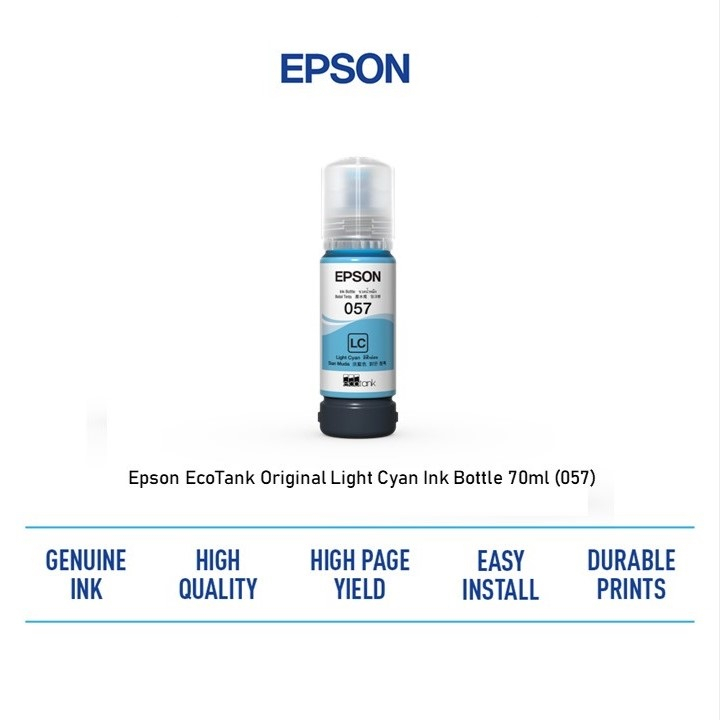 Epson 057 ink bottle for L8050, L18050 L8100 Printer (Black Cyan ...