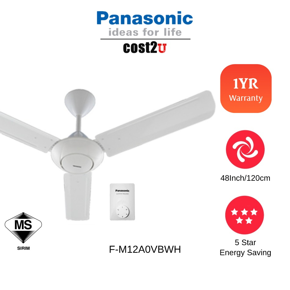Panasonic Mistral Baby Ceiling Fan 48 | F-M12AOVBWH MCF48TK2 F-M12AO  F-M12A0 (Kipas Siling Fan 風扇 Kipas Murah)