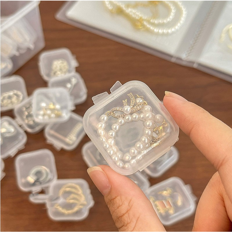 Transparent Mini Storage Casing Box Earrings Necklace Jewelry Container ...