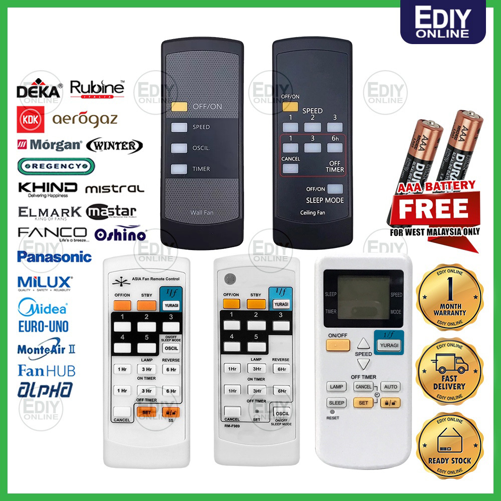 Universal Fan Remote Control Deka Alpha Wings Elmark KDK BAYU KIPAS