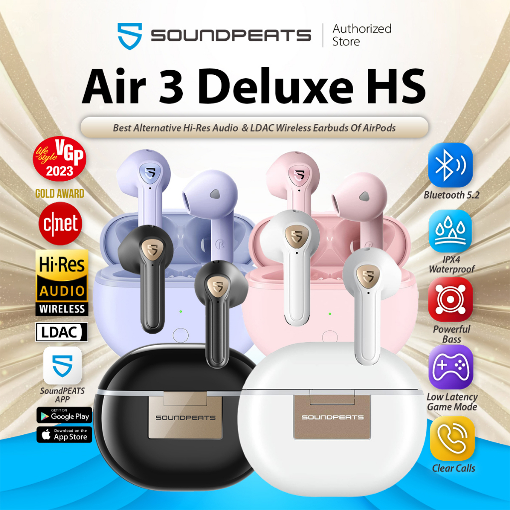 SoundPEATS Air Deluxe HS Bluetooth Earphones Hi-Res Audio