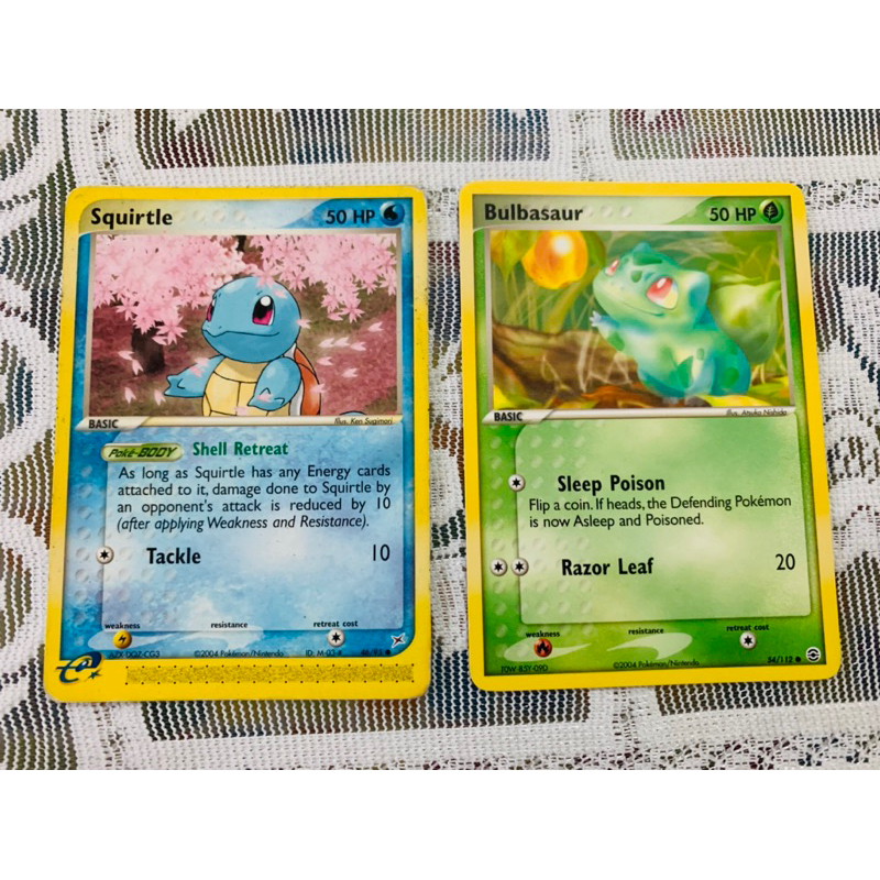 Pokémon TCG Vintage Squirtle And Bulbasaur. | Shopee Malaysia