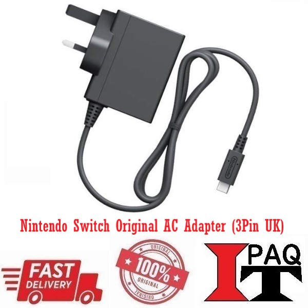 Nintendo Switch Original AC Adaptor 3 Pin UK Nintendo Switch Original