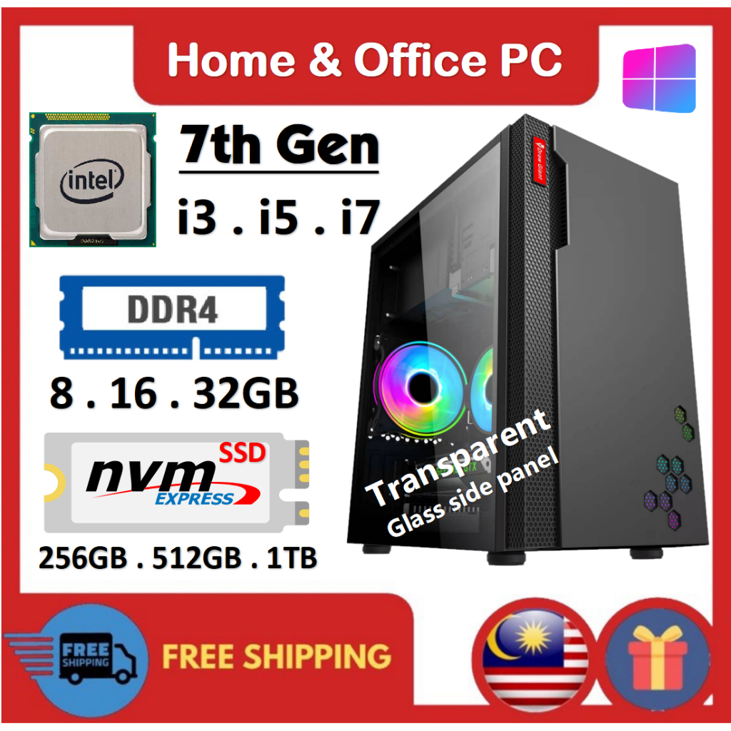 ?NEW PC?Desktop Komputer / Desktop Pc / Office Desktop Computer CPU (1  Year Warranty) | Shopee Malaysia