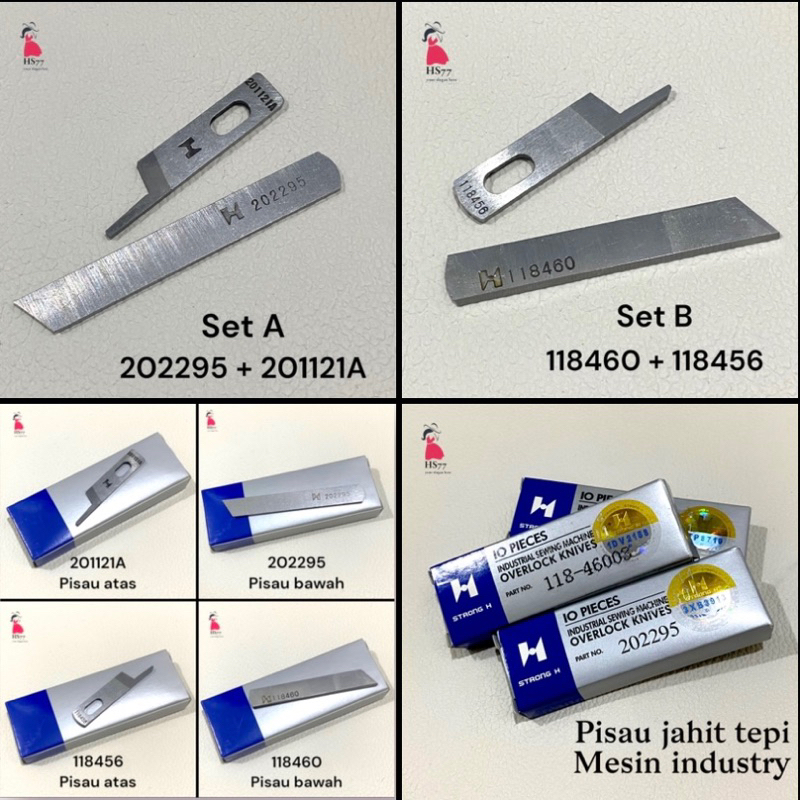 Mata Pisau Mesin Jahit Tepi Industri Highspeed Overlock / Overlock ...